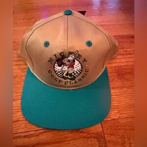 NWT Vintage Mickey Golf Classic Tan and Blue Hat